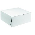 Quality Carton & Converting Quality Carton & Converting 6120 CPC 12 x 12 x 2.5 in. Locker Corner Clay Pastry Box - White; Case of 100 6120  CPC